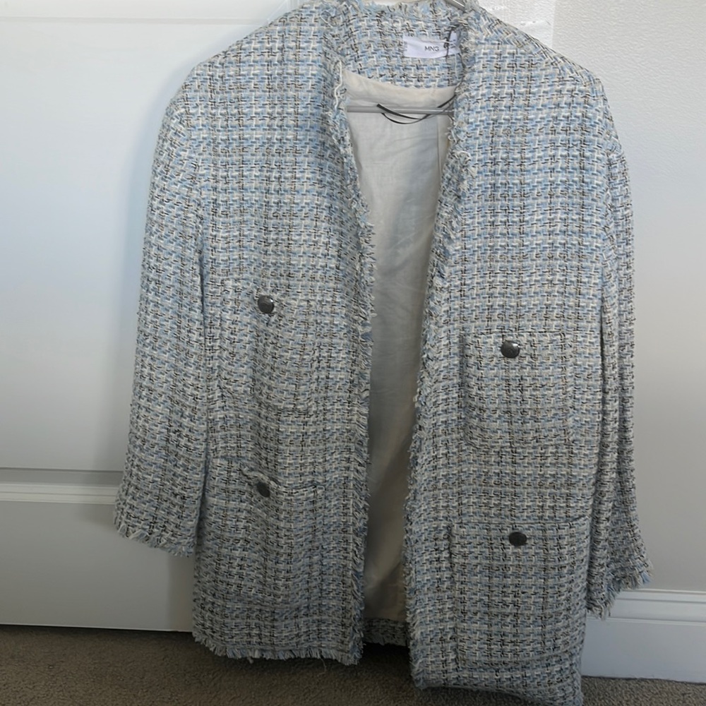 Oversized quilted blazer